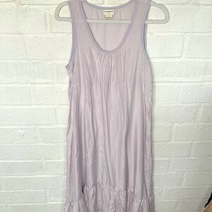 Club Monaco Silk Ruffle Sleeveless Lavender Midi Dress size 2